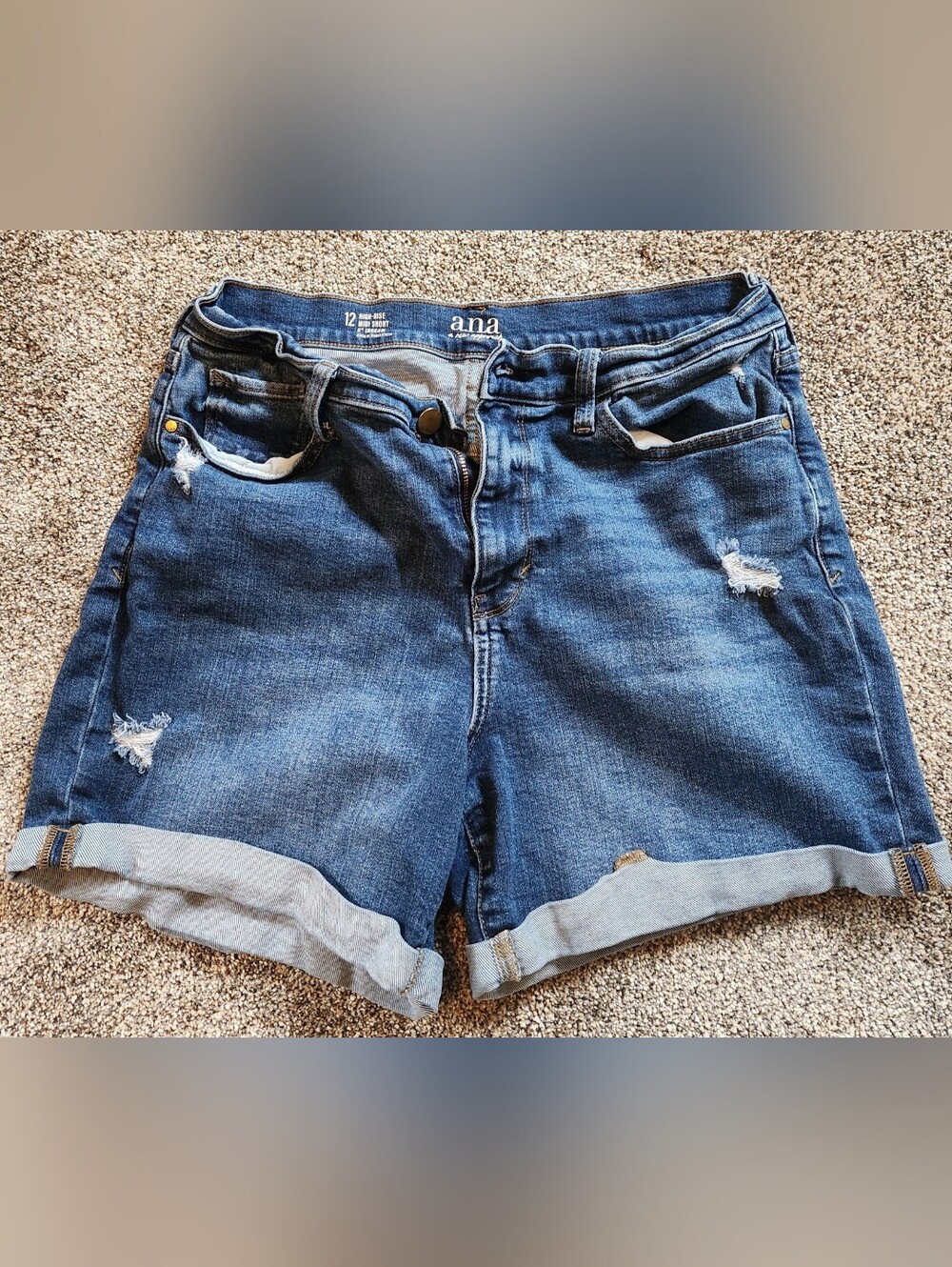 ANA High Rise Jean Shorts Sz 12